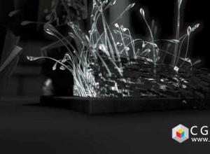 C4d模板-ID标志抽象生长动画Surreal I