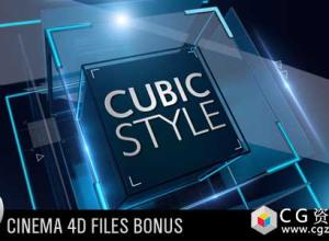 AE模板-超炫立方体旋转新闻体育栏目包装片头+C4D工程