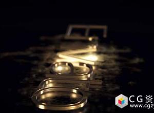 AE模板-E3D豪华黄金金属标志三维Logo片头动画Gold Logo 免费下载