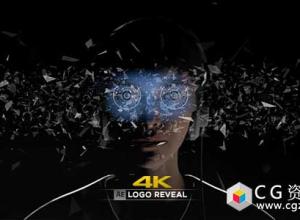 AE模板-VR眼镜虚拟可视化标志Logo动画 Virtual Reality 4K Logo Reveal