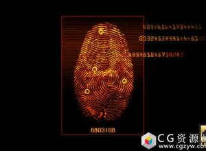 视频素材-4K手指指纹扫描高清素材 Fingerprint Scan v3