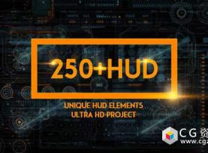 视频素材-135种4K高科技HUD图形动画信息图表元素用户界面