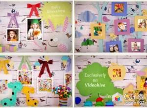 AE模板-宝贝幻灯片可爱儿童婴儿片头栏目包装 Baby Slideshow