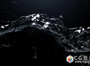 AE模板-抽象水流液体拖尾Logo动画 Watertrail Logo Reveal