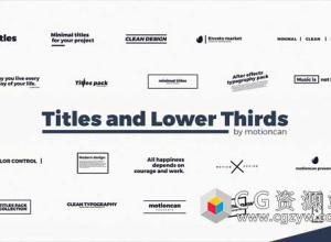 AE模板-20组人名字幕条文字标题动画 Titles