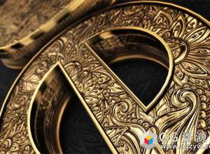 AE模板-E3D大气三维金色文字Logo动画 Black Gold Logo V4