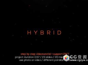 AE模板-大气动感文字排版片头图片视频宣传片 Hybrid Typo Opener
