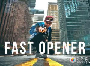 AE模板-商业企业快速动态图片开场片头fast-opener 免费下载
