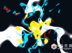 AE模板-五颜六色的卡通风格液体运动Logo动画Liquid Electro Logo