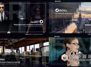 AE模板-公司幻灯片企业宣传片介绍时尚标题动画Corporate Slideshow 免费下载
