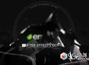 AE模板-3D黑色动态创意破碎Logo动画 Mountain Logo