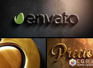 AE模板-金属质感标志三维Logo动画 Metallic Logo