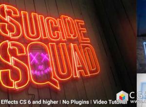 AE模板-霓虹灯与照片运动文字招牌Logo动画 Neon Sign Kit With Photo Motion