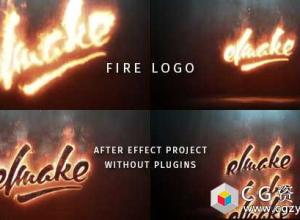AE模板-暗黑史诗般火焰燃烧Logo动画 Fire Logo