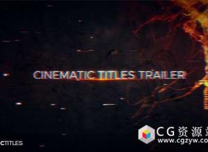 AE模板-动作电影预告片科技感视频宣传片 Trailer Titles