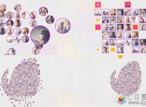 AE模板-10组公司标志Logo社交媒体头像图片汇聚动画 Multi-Image Logo Reveal V.5 (10in1)免费下载