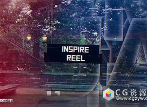 AE模板-时尚企业动态介绍创意文字遮罩幻灯片片头 Inspire Reel