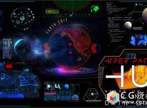 AE模板-350组高科技HUD抬头显示器科幻全息图UI用户界面元素