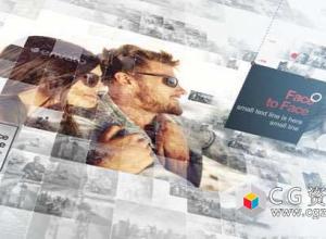 AE模板-科技感照片墙字幕图片宣传片包装片头 Portraits - Broadcast Pack