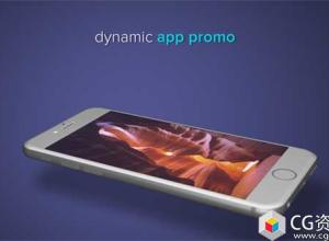 AE模板-iphone 手机App应用程序宣传介绍展示Dynamic App Promo免费下载