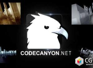 AE模板-三维城市标志建筑旋转Logo演绎片头开场City Logo reveale