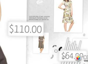 AE模板-简洁时尚服装折扣报价幻灯片图片开场片头 Flow