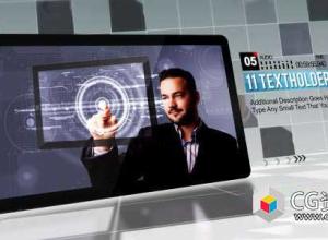 AE模板-现代商业企业科技感网格背景宣传片头Corporate Grid