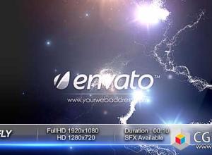 AE模板-漂亮粒子拖尾碰撞Logo动画 Firefly