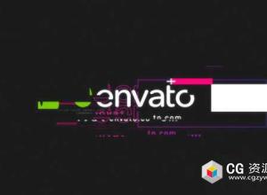 AE模板-科技感数字故障信号损坏标志logo片头Glitch Logo 免费下载