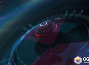 AE模板-企业数字化HUD现代标志高科技Logo动画片头 Hi-Tech HUD Logo Reveal