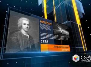 AE模板-广播设计新闻照片科技感信息新闻片头包装 Information news