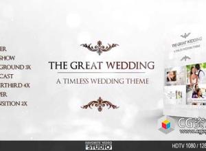 AE模板-婚礼电影浪漫爱情故事照片视频宣传片the-great-wedding-pack