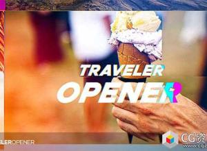 AE模板-家庭旅行假期旅游图片分屏开场展示 Traveler Opener
