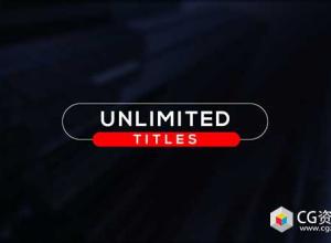 AE模板-扁平化文字标题字幕动画unlimited-titles