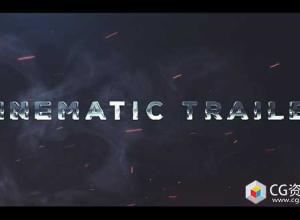 AE模板-大气电影预告片金属标题片头开场动画cinematic-trailer-titles