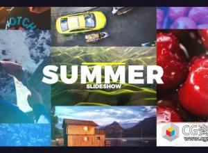 AE模板-假期旅游照片幻灯片展示动画Slideshow