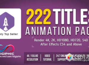 AE模板-220组文子标题排版字幕条动画公司宣传片头栏目包装Titles Animation