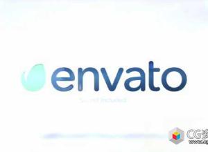 AE模板-商业企业优雅标志Logo翻转动画 Clean Logo