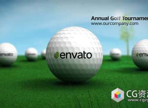 AE模板-高尔夫球场高尔夫Logo展示动画 Company Golf