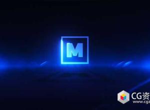 AE模板-4K电影黑暗光线描边Logo动画 Dark Logo