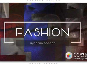 AE模板-时尚动态媒体文字图片视频包装片头 Fashion Dynamic Media Opener