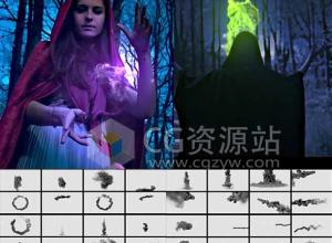视频素材-4K分辨率32组魔法法术粒子烟雾素材