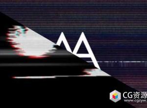 AE模板-电影数字故障信号损坏介绍Logo动画 Glitch Logo v2