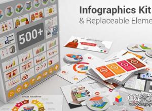 AE模板-MG动画500+信息数据表格图表三维柱状图统计