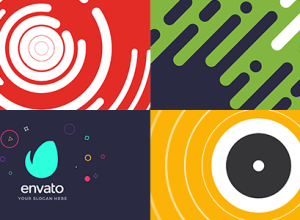 AE模板-4组扁平化形状标志介绍片头Logo包装动画Shape Logo Intro