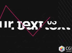 AE模板-线条运动文字标题片头 Rad Text