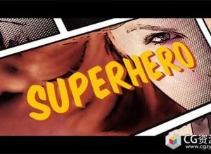 AE模板-超级英雄漫画手绘分镜片头 Superhero Opener