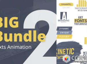 AE模板-商业企业动态文字标题动画栏目包装 Texts Animation Bundle Pack 2