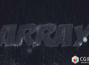 AE模板-优雅水标志下雨Logo展示动画 Water Logo