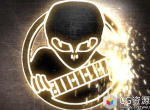 AE模板-焊接标志火花Logo动画 Welding Logo Reveal with Sparks